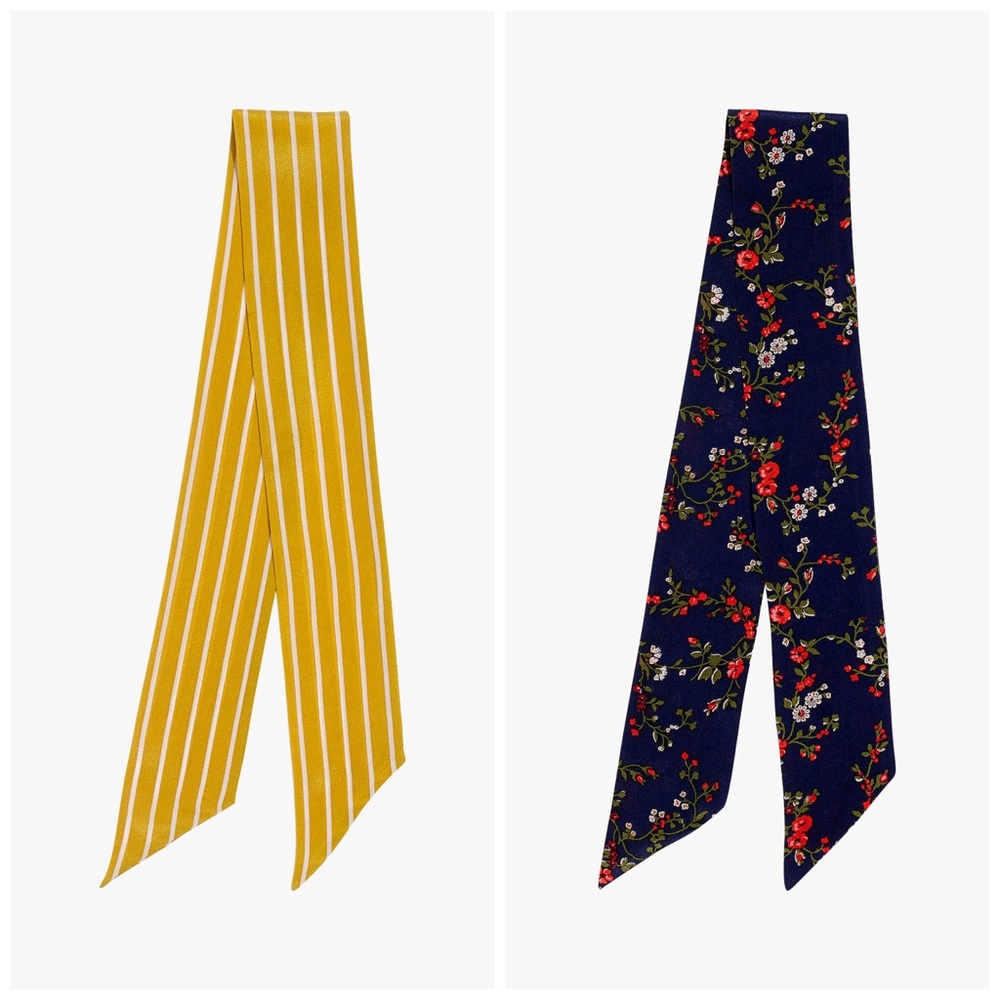 2 NWOT Madewell Silk Skinny Bandanas